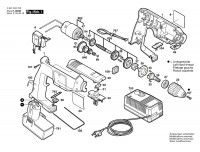 Bosch 0 601 933 755 Gbm 9,6 Ves-3 Batt-Oper Drill 9.6 V / Eu Spare Parts